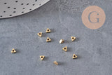 Cuentas triangulares separadoras de latón crudo chapado en oro de 3mm x10 VÁLIDO