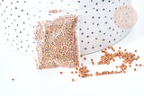 Perles tube cuivre métallisé mat façon Delica miyuki 2mm, x1 Sachet 8g (G7760)