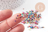Perles tube multicolore façon Delica miyuki, x1 Sachet 8g (G10882)
