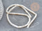 Perles tube nacre blanche 8x4mm, coquillage le fil de 38cm x1 (G9042)