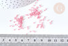 Perles tube verre rose clair façon Delica miyuki, x1 sachet de 8g (G7775)