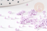 Perles tube violet clair opaque façon Delica miyuki 1.5-2mm, x1 sachet de 8gr (G9167)