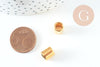 Perles tube zamac doré lisse 9mm, x50 (G10741)