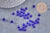 Perles verre bleu rondes 5mm, x50 (G3423)