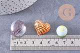 Perles verre soufflé Murano multicolore 5-20mm, x10 x20 ou x50 (G1155)