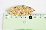 Pétale simili cuir paillettes doré fourniture créative,cuir synthétique,fabrication coiffure, accessoire mariage, 57.5mm, x 10 G4793