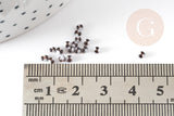 Petite Perle rocaille rayé noir blanc,perle rocaille multicolore, perle multicolore,perle africaine,1.5x2mm, x 10gr (G3286)