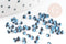 Petite Perle rocaille rayé noir bleu 1.5x2mm, perle rocaille multicolore, perle multicolore,perle africaine, x10gr (G3073)