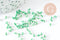 Petite Perle rocaille rayé vert blanc 1.5x2mm, x10gr (G9428)