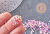 Petite Perles rocaille intérieur multicolore pastel 2-2.5mm, x10gr (G10398)