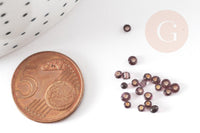 Petite perle rocaille argent violet, perles rocaille, perlage,perles verre, feuille argent, 2.5mm, x 5gr (G2203)