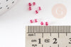 Petite perles de rocaille rose transparent 2.5mm, x 10gr (G2371)
