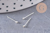 Piercing clou argent 925 massif boule 1.5mm, x1 (G5149)