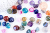 Pierre Pépite agate naturelle multicolore roulée 6-13mm non percé, x20gr (G5722)