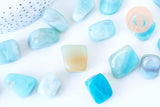 Pierre amazonite naturelle roulée 13-23mm, pierre naturelle, litotherapie, x20gr (G5772)