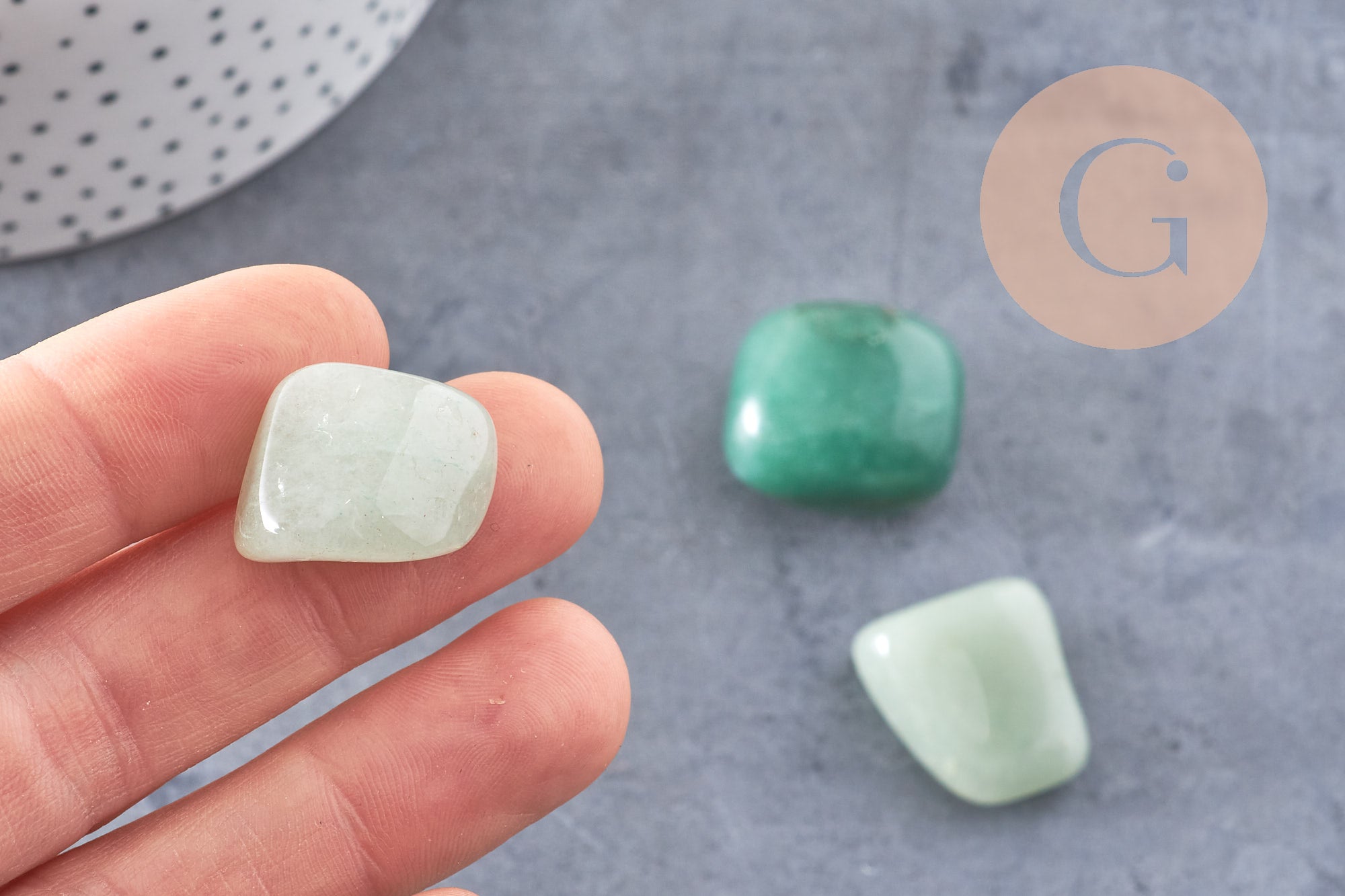 Pierre aventurine naturelle brute roulée 13~20 mm, x20 x50 x100 grammes (G0251)