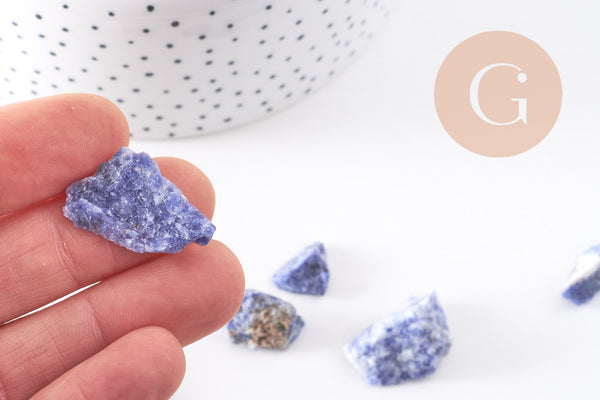 Pierre brute sodalite naturelle 15-25mm non percé, x20Gr (G3442)