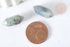 Pierre labradorite naturelle double pointes 19~22mm, labradorite naturelle, séance lithothérapie, x1 G7534