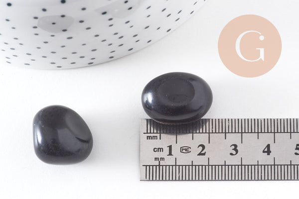 Pierre obsidienne naturelle roulée 45-66mm, pierre naturelle, litotherapie,obsidienne naturelle, x20gr (G5778)