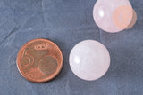 Pierre ronde quartz rose naturel non percée 17.5-18mm, x1 (G6657)