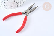 Alicates para hacer joyas con punta redonda de acero al carbono de 12,4 cm, para crear bucles, herramientas de joyería, x1 G7052