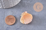 Pince pour cheveux Acétate Orange or 26mm, x1 (G10392)