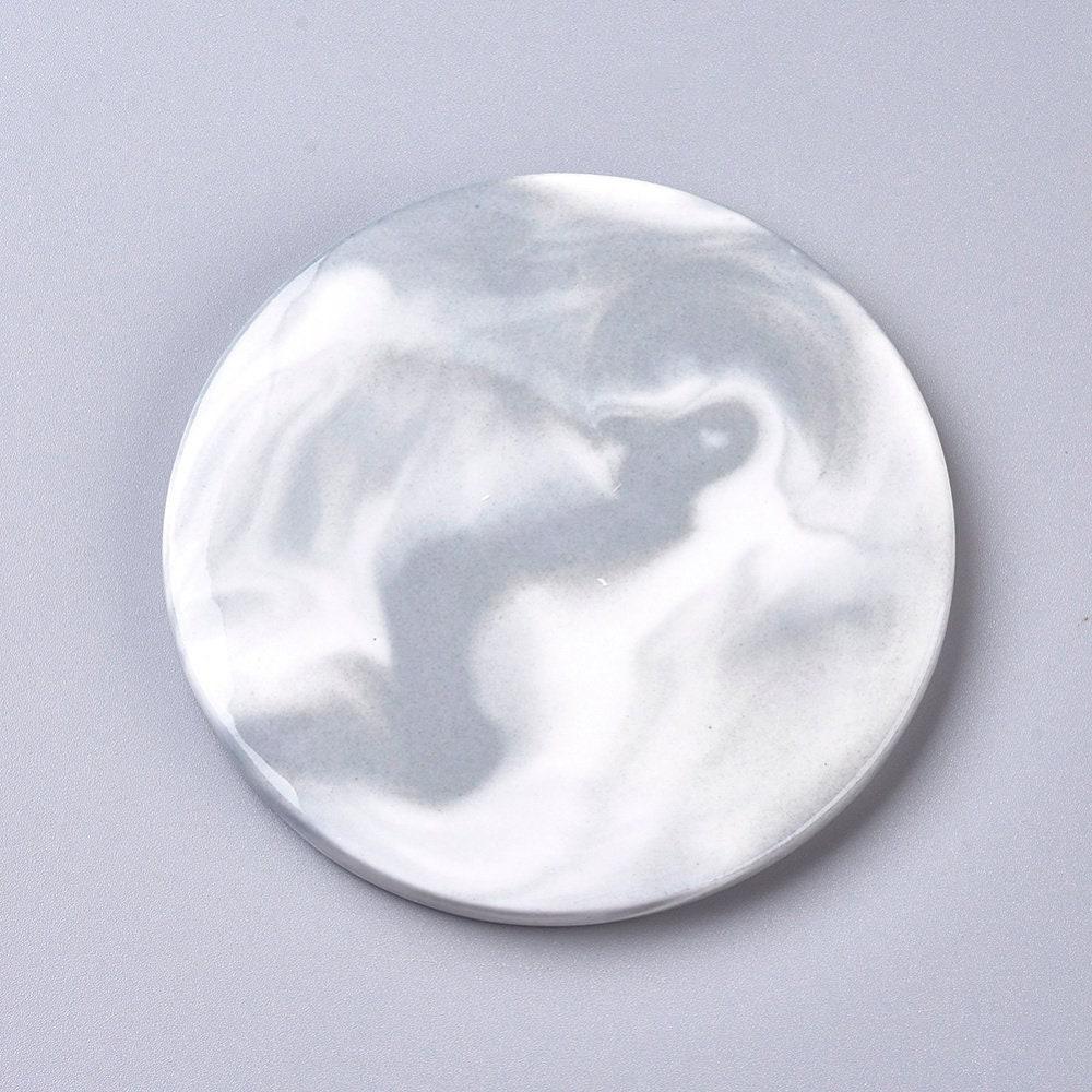 Plateau rond porcelaine Marbre gris et blanc, présentoir bijoux, un support décoratif minimaliste pour poser vos bijoux,9.6cm, x1 G5095
