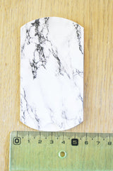 Pochette carton marbré blanc 9.5x5.5cm, x10 G2944