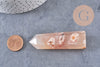 Pointe agate fleur naturelle roulée, agate fleur naturelle, pierre semi-precieuse, séance lithothérapie, x1 (G4863)