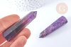 Pointe améthyste naturelle grande non percée 59-61mm, pierre naturelle polie lithothérapie, x1 (G7840)