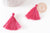 Pompon rose coton 25-31mm, décoration pompon,accessoire coton, pompon boucles, x5 G2772