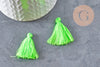 Pompon vert florescent coton,décoration pompon,accessoire coton, pompon boucles,coton vert,28mm, x5 G4812