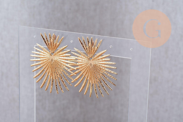 Présentoir boucles d'oreilles plexiglas bois 25cm, x1 G10104