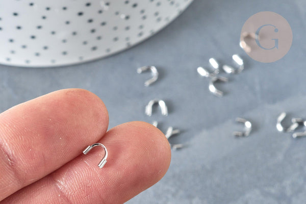 Protège-fil acier 316 inoxydable platine 6.3~7mm, x10 (G8326)