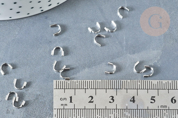 Protège-fil acier 316 inoxydable platine 6.3~7mm, x10 (G8326)