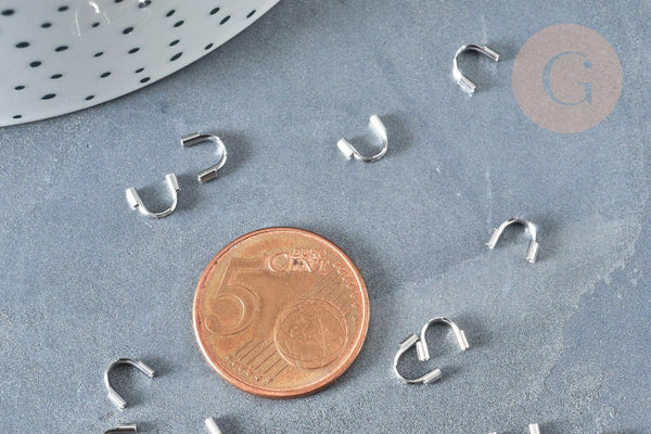 Protège-fil acier 316 inoxydable platine 6.3~7mm, x10 (G8326)