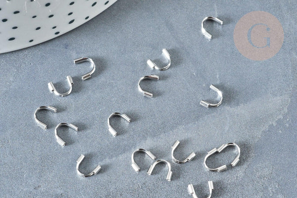 Protège-fil acier 316 inoxydable platine 6.3~7mm, x10 (G8326)