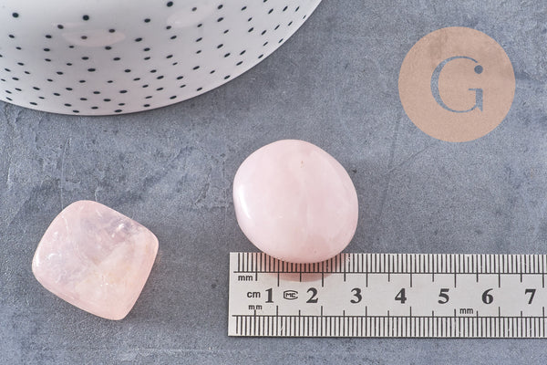 Quartz rose naturel brut roulé, quartz rose naturel, litotherapie, Chips quartz, minéral brut, x1 (G2465)