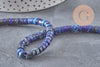 Perles heishi jaspe imperial bleu, x1 fil de 40cm (G5531)