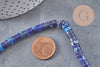 Perles heishi jaspe imperial bleu, x1 fil de 40cm (G5531)
