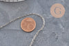 Chaine fine forçat en fer platine 3x2mm, x5 mètres (G5006)