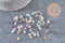 Virutas de fluorita natural en arena, 5-10,5 mm, sin perforar, 20 g (G3498)