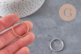Gold stainless steel wedding ring, x1 (G7024)