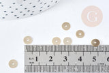 Rondelles acier doré inoxydable 6mm,perles intercalaires disque pour création bijoux acier,x 20 G8732