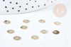 Rondelles acier doré inoxydable 6mm,perles intercalaires disque pour création bijoux acier,x 20 G8732