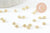 Rondelles fleurs intercalaires zamac doré 4mm, x20 (G9544)