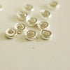 Rondelles tube argenté, perles argentées, perles intercalaires,perle argent,6mm, x50 (G0182)