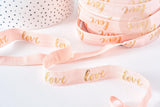 EP Ruban élastique rose doré LOVE EFJF 16mm,bracelet EVJF,ruban mariage, scrapbooking, 1/5/10 mètres G8306 (adn)