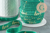 Ruban élastique vert or LOVE EFJF 16mm, x1 mètre (G3759)
