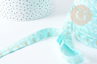 Ruban élastique vert or ananas 16mm, bracelet EVJF,ruban mariage scrapbooking, x1 mètre G8903